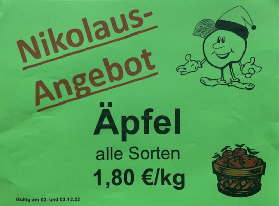 Apfelangebot zum Wochenende